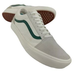 VANS Old Skool Comfy Cush Marshmallow White/Green Sneakers Men’s Size 12